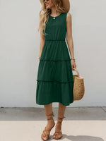 Frill Tiered Midi Dress