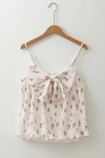 Floral Bow Back Scoop Neck Cami