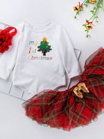 Children's Christmas Santa Baby Outfit Set with Headband