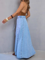High-Waisted Denim Skirt