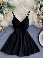 Surplice Spaghetti Strap Mini Dress