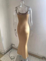 Spaghetti Strap Bodycon Maxi Dress