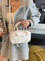 Lace Detail Bow Crossbody Bag