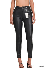 Zenana Faux Leather Stretch Skinny Pants
