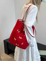 Embroidered Dachshund Shoulder Bag