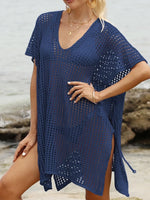 Side Tied V-Neck Cover-Up - Ladyez