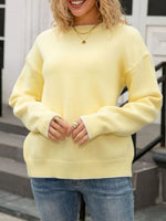 Bow-Back Round Neck Sweater