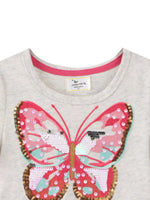 Children's Butterfly Sequin Rainbow Tulle Dress