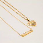 18K Gold-Plated Zircon Pendant Necklace