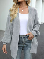 Full Size Chunky Knit Open Front Cardigan Plus Size