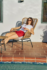 SO ME 4th Of July Ribbon Trimmed Dolman Sweater Top
