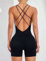 Spaghetti Strap Crisscross Romper - Ladyez