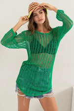 HYFVE Crochet Long Sleeve Cover Up - Ladyez