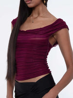 Ruched Solid Tank - Ladyez