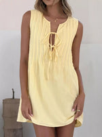 Sleeveless Tie-Front Mini Dress