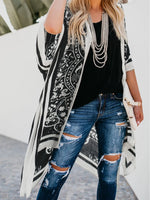 Printed Open Front Cover-Up - Ladyez