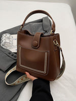 Bucket Crossbody Bag with Wide Strap