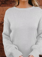 Tied Back Long Sleeve Sweater