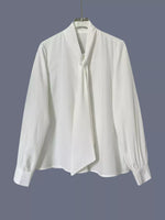 Tie-Neck Long Sleeve Blouse