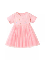 Children's Rainbow Print Tulle Dress
