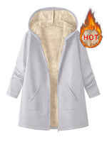 Fleece-Lined Zip Up Hooded Outerwear