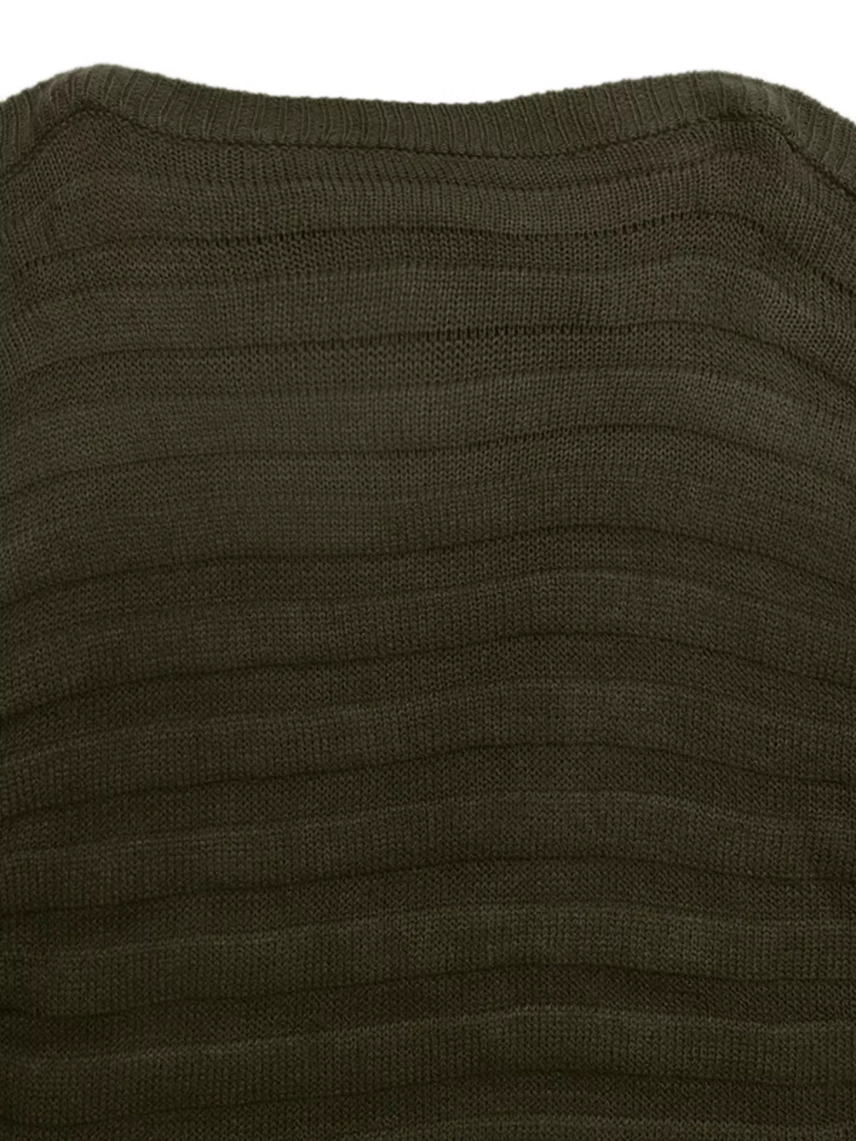 Boat Neck Ribbed Long Sleeve Sweater