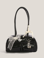 Faux Leather Shoulder Bag