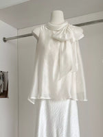 Bow Chiffon Sleeveless Top
