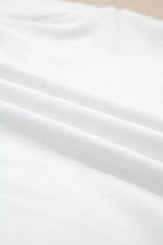 Eyelet Embroidered Flutter Sleeve Patchwork V Neck Tee