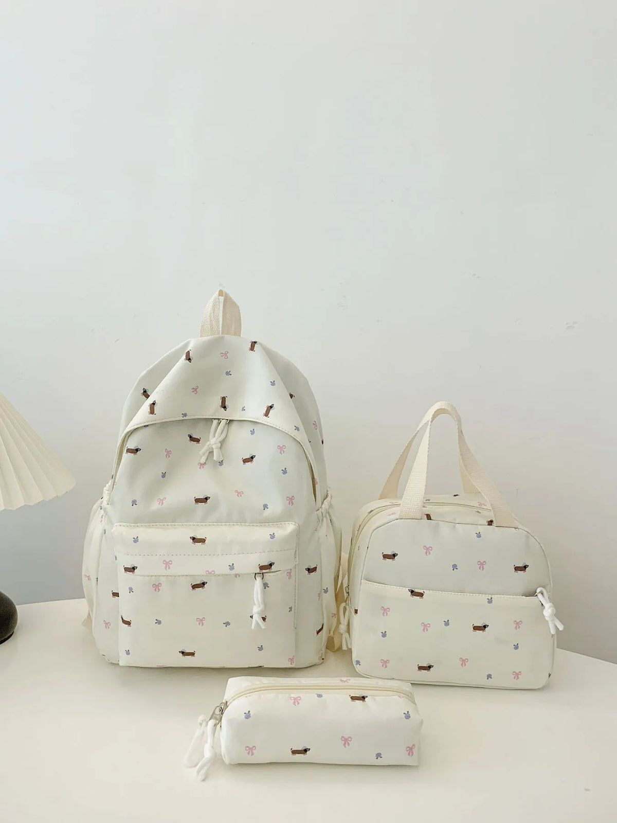 3-Piece Daisy Print Canvas Bag Set - Ladyez
