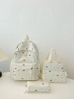 3-Piece Daisy Print Canvas Bag Set - Ladyez