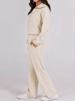 Half Zip Sweatshirt and Pants Set