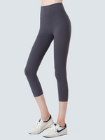 Wide Waistband Cropped Sports Leggings - Ladyez