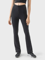 Millennia Zipper Detail High Waist Active Pants - Ladyez
