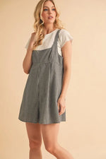 Aemi+Co Plaid Square Neck Romper - Ladyez