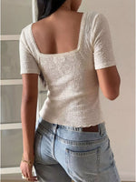 Sweetheart Neck Layered Ruffle Top