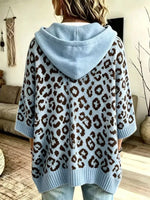 Drawstring Leopard Hooded Sweater