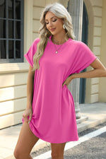 Florira Short Sleeve Mini Dress with Pockets - Ladyez