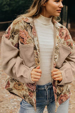 Floral Button Up Long Sleeve Shacket