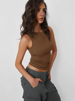 Solid Round Neck Tank - Ladyez