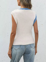 Two-Tone Button Up Cardigan