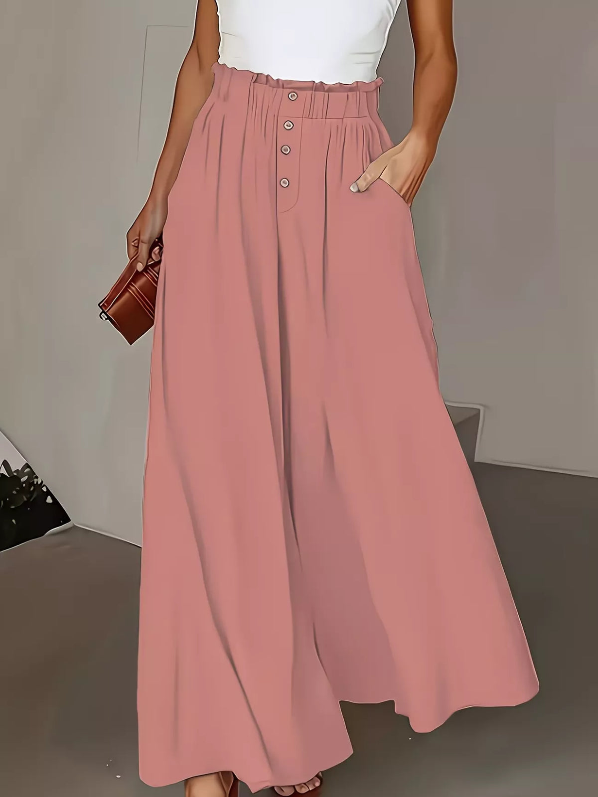 High Waist Wide Leg Pants