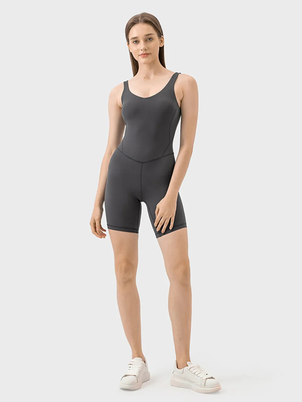 Millennia Wide Strap Active Romper - Ladyez