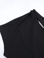 Asymmetrical Tied Sleeveless Maxi Dress - Ladyez