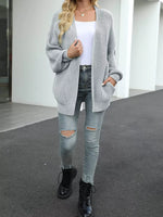 Full Size Chunky Knit Open Front Cardigan Plus Size