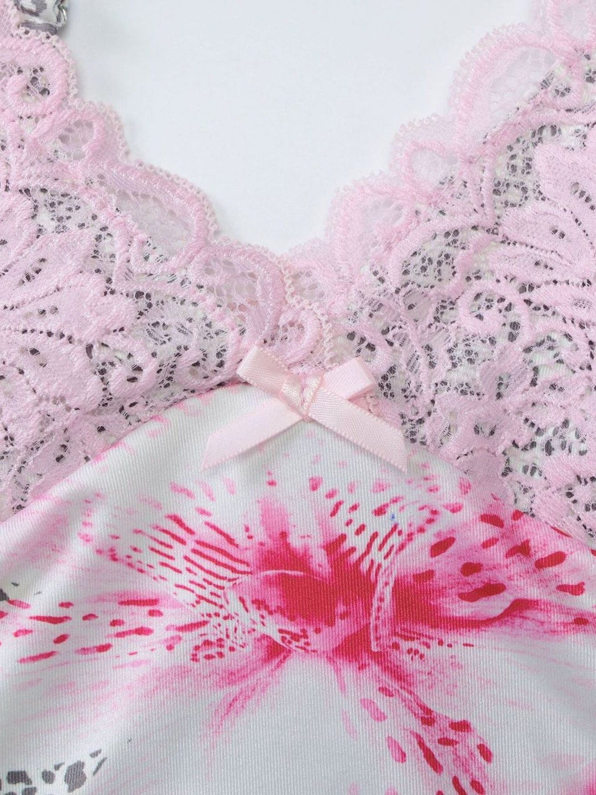 Lace Detail Leopard Cami