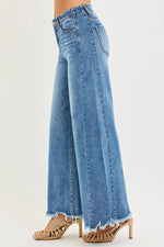 RISEN High Rise Ankle Wide Jeans