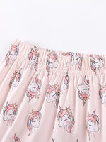 Children's Unicorn Ruffle Sleeve Top and Shorts Set