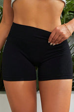 Slim Fit High Waistband Active Shorts - Ladyez