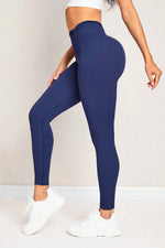 Ruched High Waist Active Leggings - Ladyez